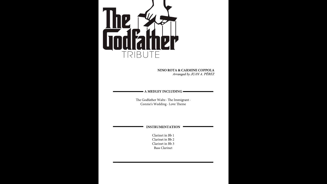 The Godfather Tribute - Clarinet Quartet (arr. Juan A. Pérez)