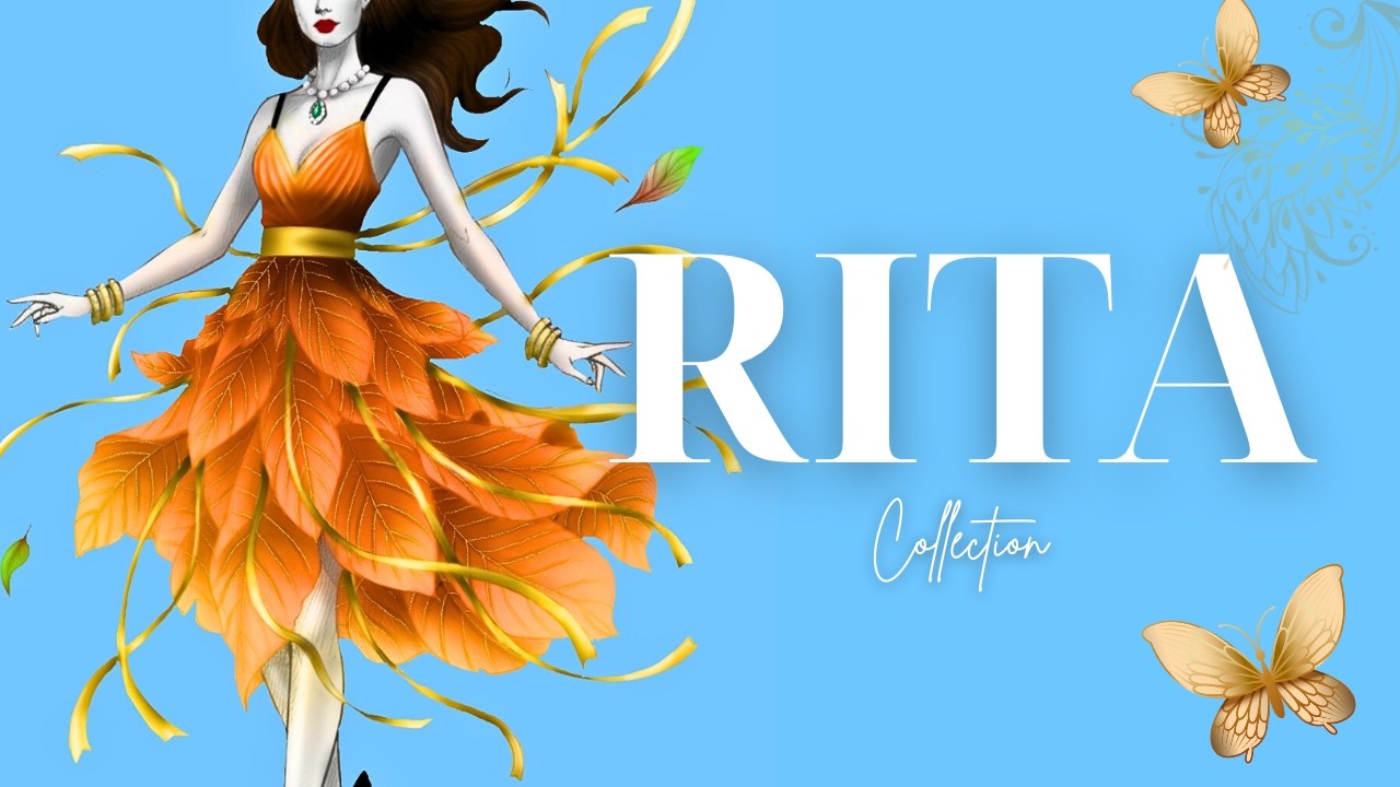 Luxury Leaf Couture Gown Fashion Sketch | Royal Runway Dress Design| High Fashion Illustration