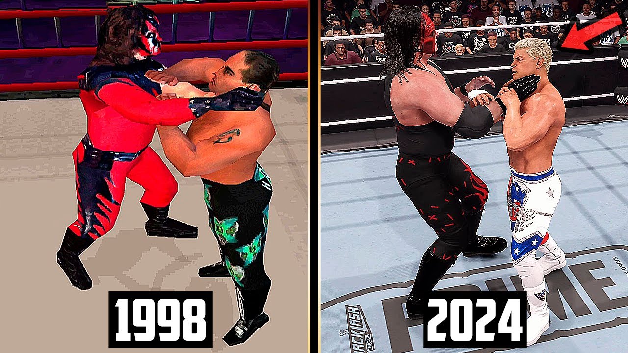 Эволюция Чокслэма в играх WWE!!! (WWF War Zone - WWE 2K24)
