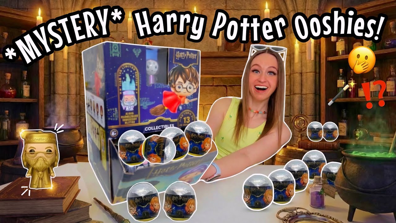 UNBOXING THE *VIRAL* HARRY POTTER MYSTERY OOSHIES CAPSULES!!😱⚡️⁉️ (RARE GLITTER DUMBLEDORE HUNT!🫢🤞🏻)