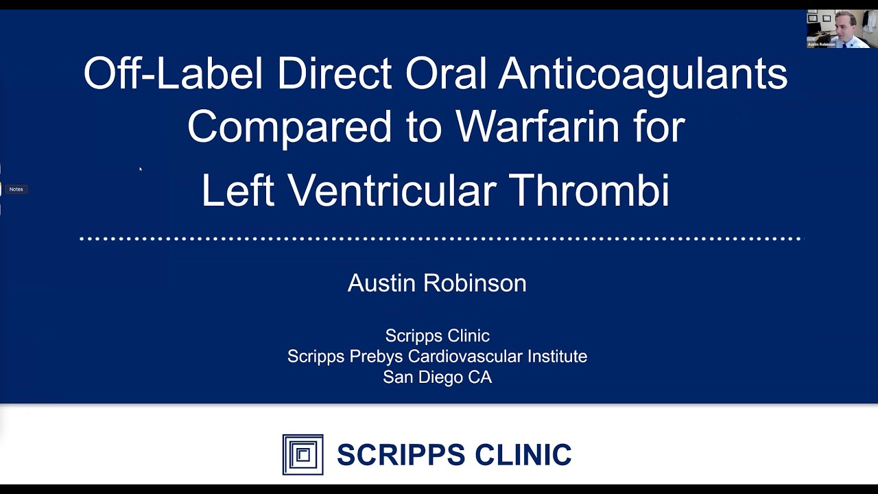 Off label use of DOAC vs warfarin for LV thrombi