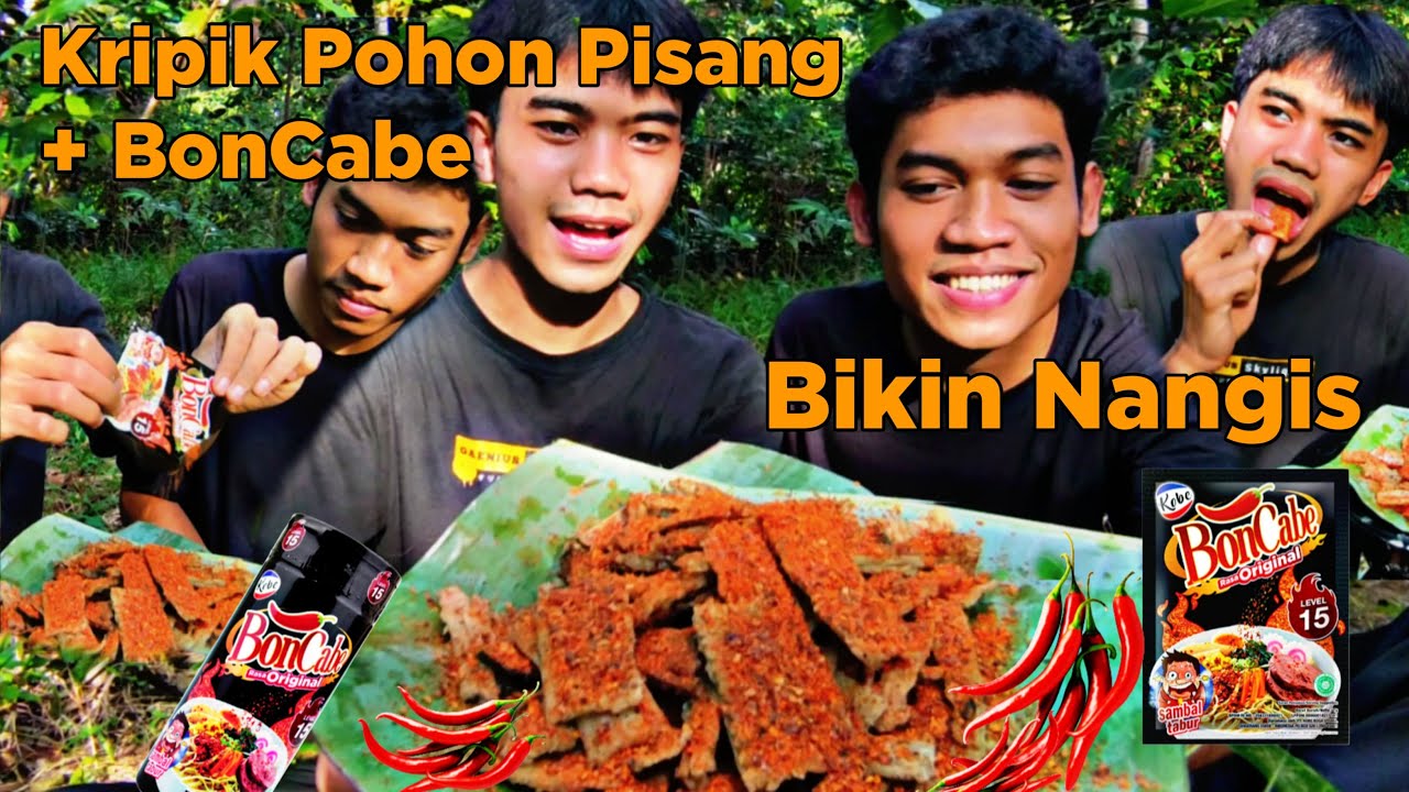 Nyoba Kripik Dari Pohon Pisang Dihutan, Di Makan Pakai BonCabe😱🔥