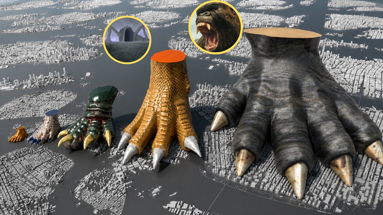 Monster Foot Size Comparison (3D Animation)
