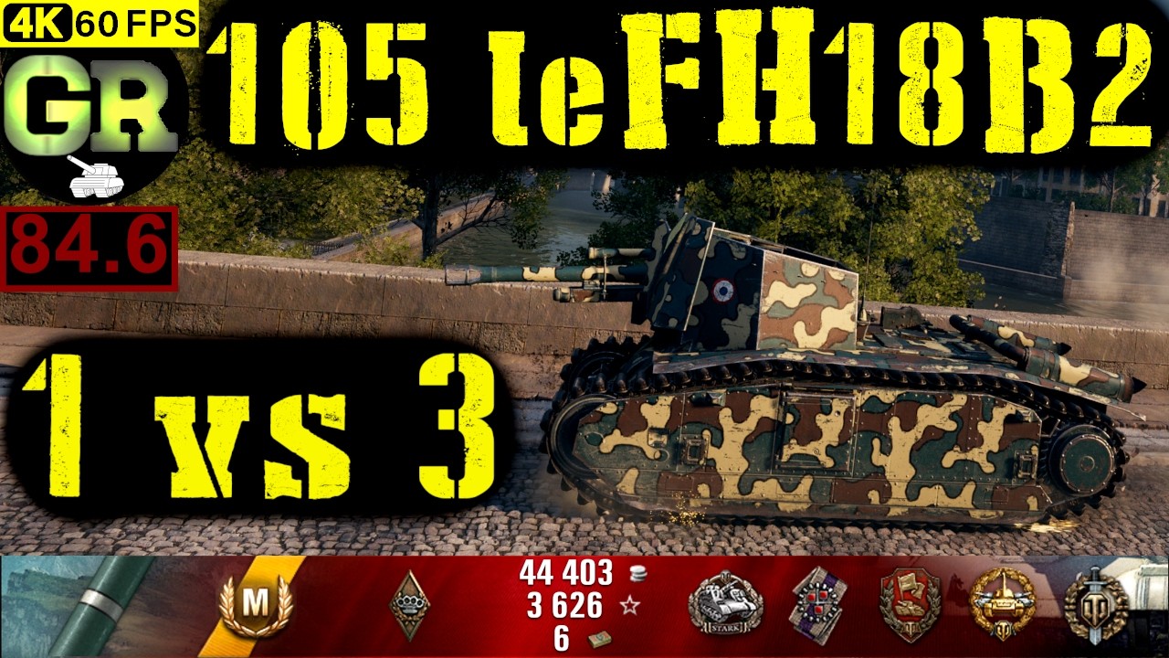 World of Tanks 105 leFH18B2 WoT Replay - 7 Kills 1.7K DMG(Patch 1.4.0)