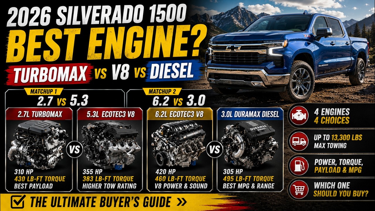 2026 Chevy Silverado 1500 Engines: Which One Should You Buy?