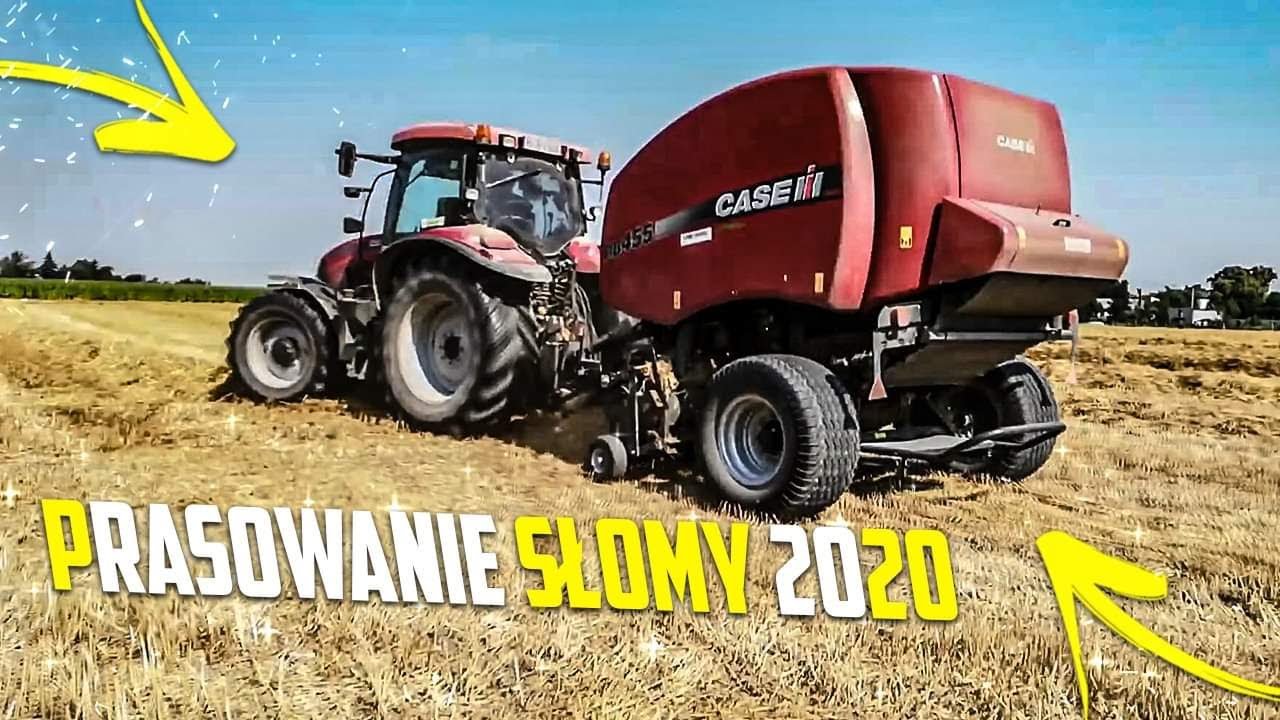 Prasowanie słomy 2020! Case maxuum & RB 455.
