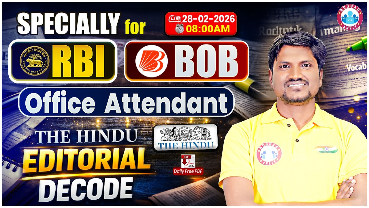 The Hindu Today | 28 February 2026 | Grammar, Vocabulary, Reading | Editorial Analysis 2026