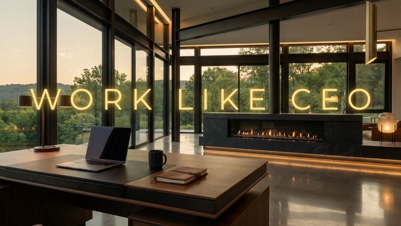 Focus Music For Work & Study | The CEO Office - Luxury Sunset Workspace