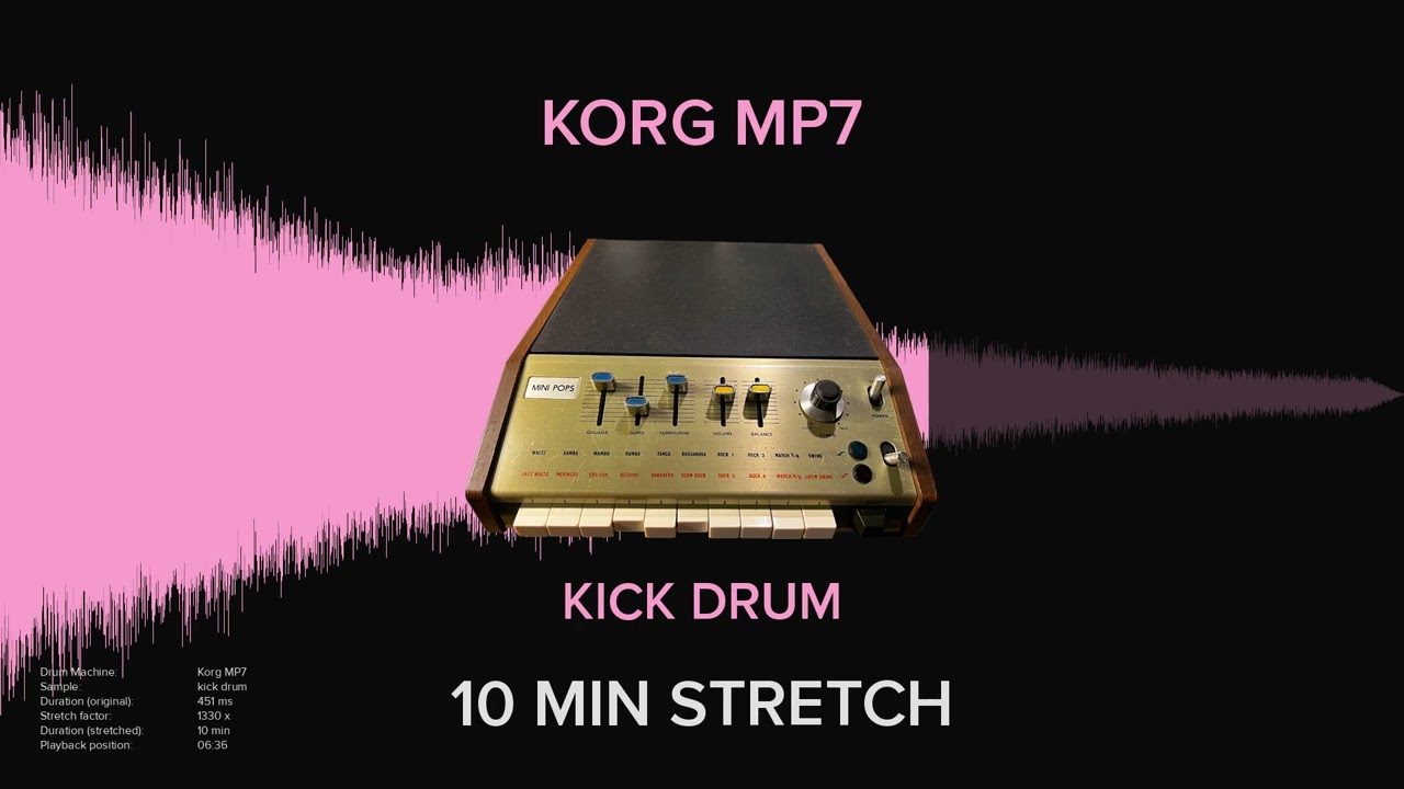 Korg MINI POPS-7 Kick Drum (10 MINUTES)