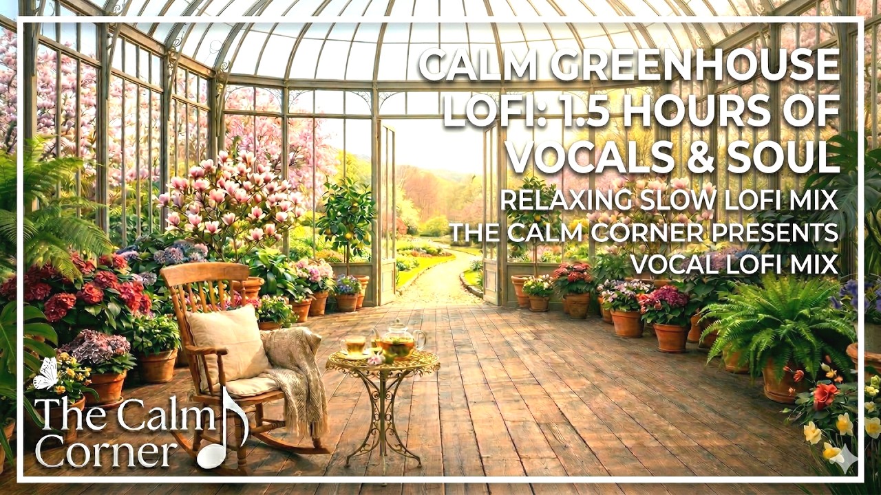 1.5 Hours of Vocal LoFi Mix ✨ Cozy Spring Greenhouse Hip Hop 🦋 Relaxing Soul 🌿 Spring Vibes