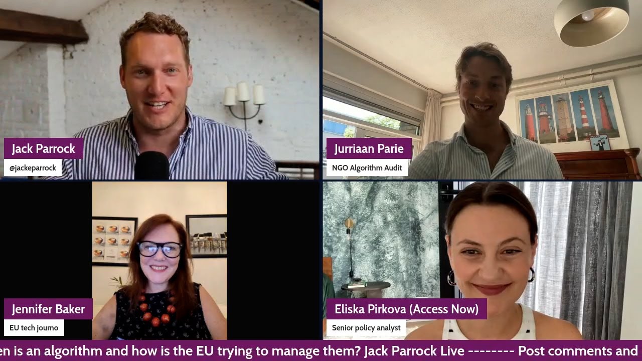 What even is an algorithm and how is the EU trying to manage them? Jack Parrock Live [FULL SHOW]