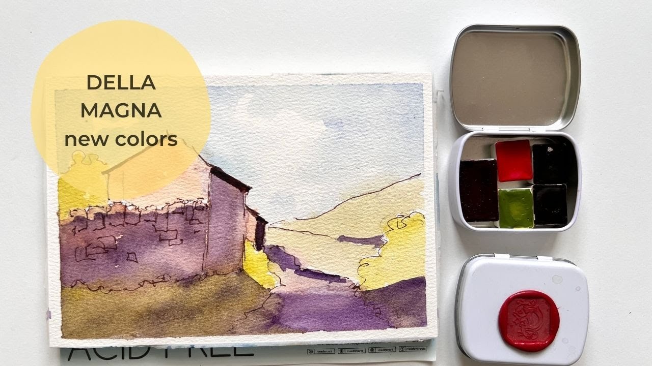 New colors from Della Magna Watercolor, handmade in Italy with historical and rare pigments.