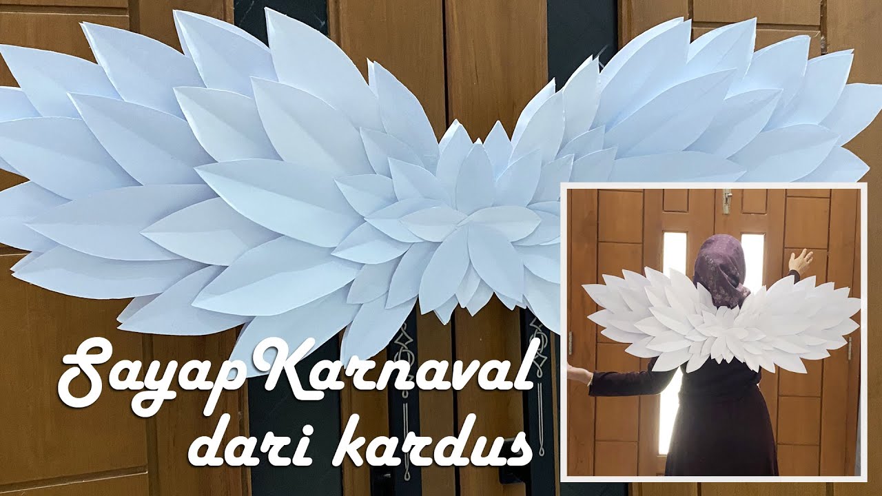 Cara Membuat Sayap Karnaval dari Kardus dan Kertas