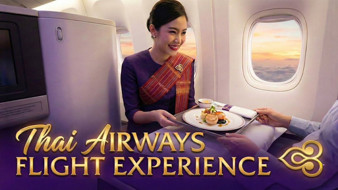 Thai Airways Flight Experience ✈️ | 4K ASMR | No Talking