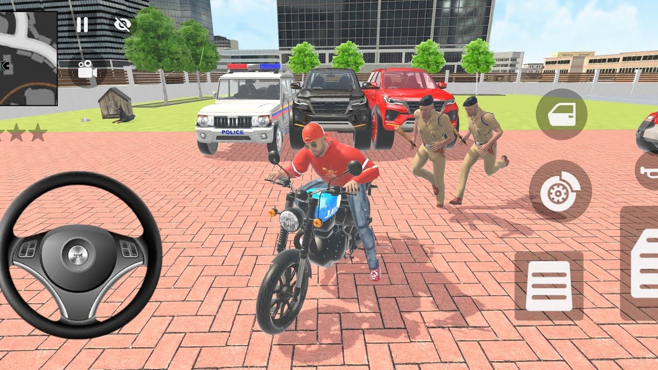 🎮 Franklin Order By 2️⃣ Modify Toyota Fortuner & 1️⃣ Police Car in 🇮🇳 Indian Bike Auto Simulator 