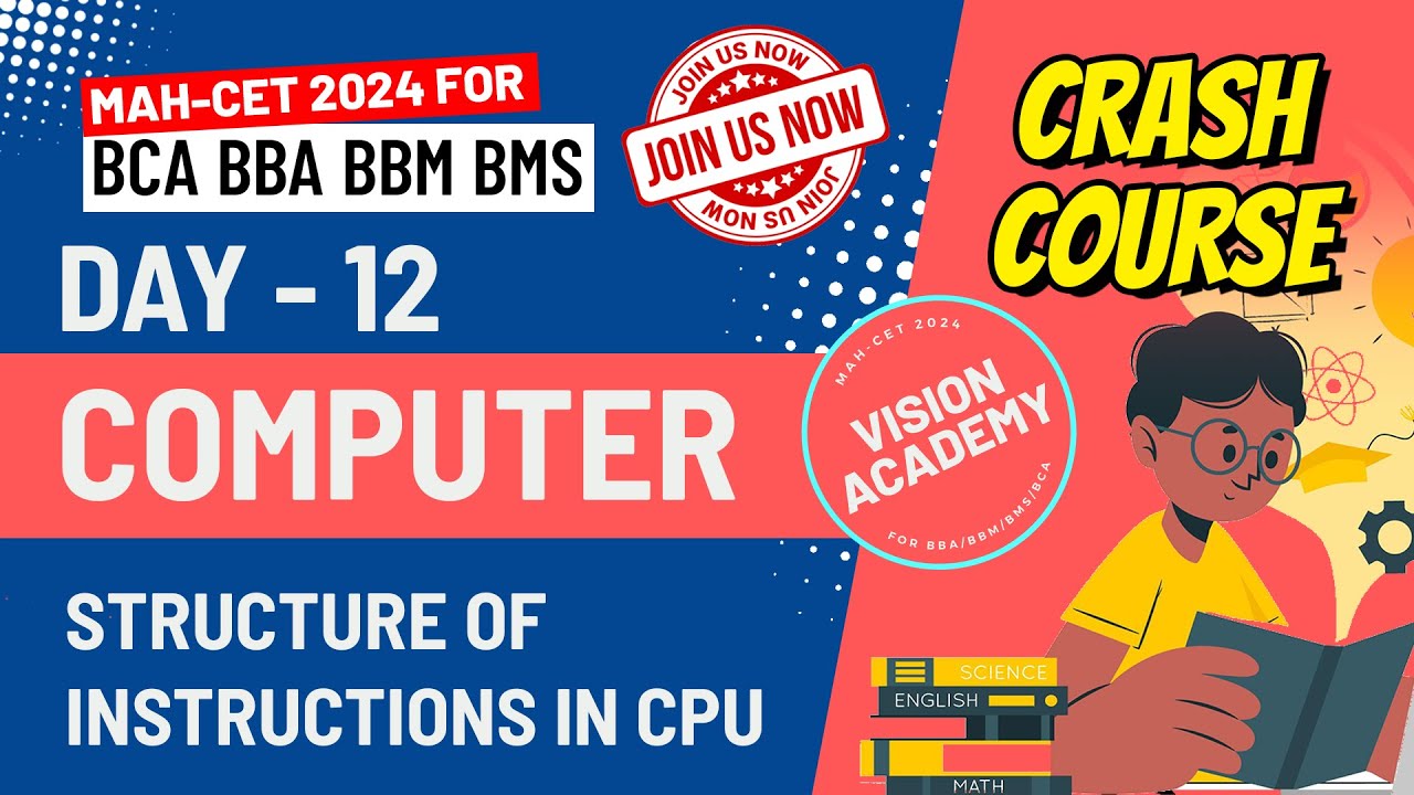 Computer Structure of Instructions | Day 12 | MAH CET 2024 for BCA BBA BMS BBM 🚀FREE Crash Course