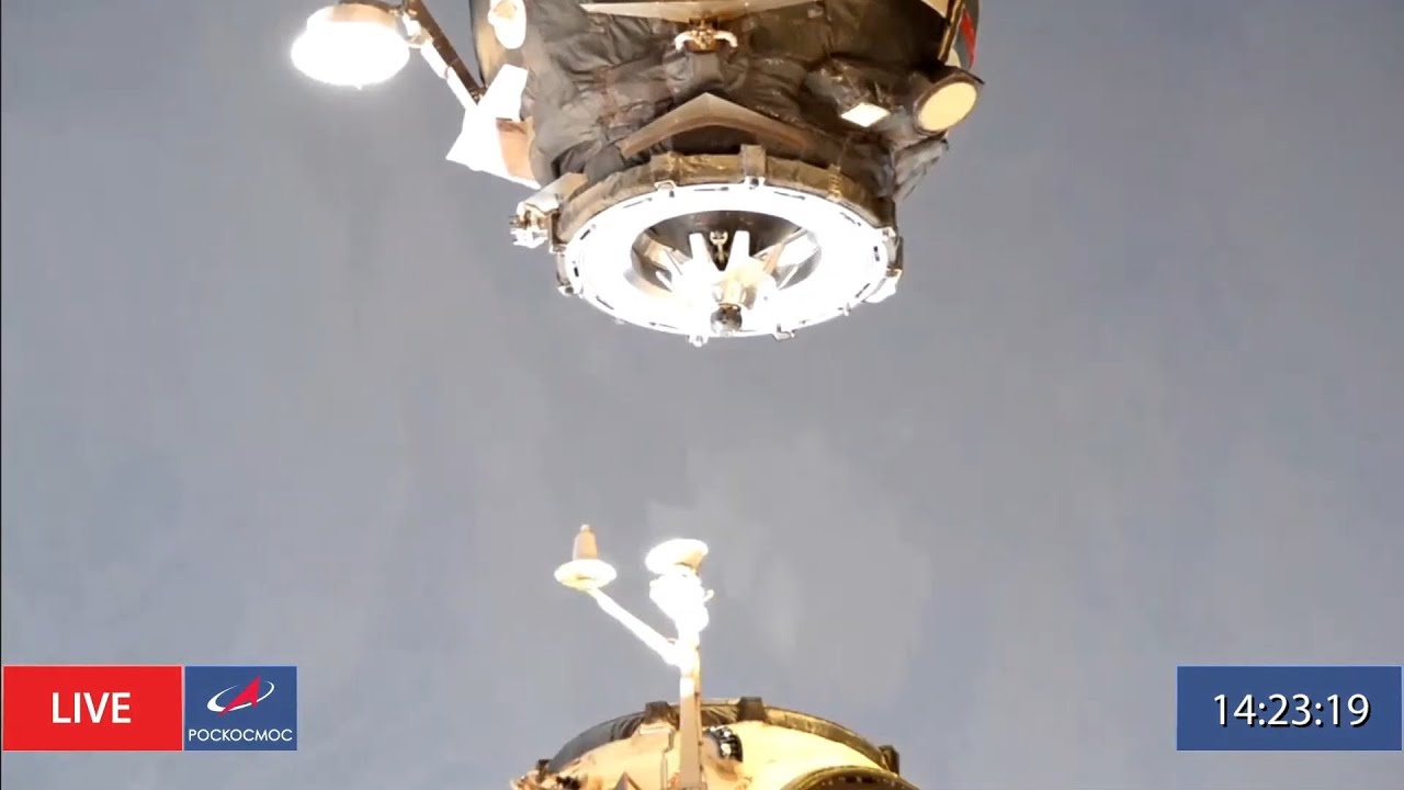Russian Progress MS-17 undocking and departure from the International space Station