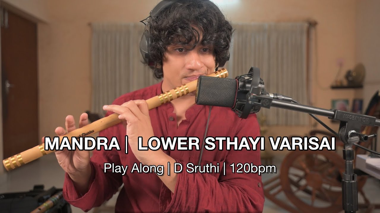 Mandra Sthayi | Lower Sthayi Varisai | Play Along | D Sruthi | 120bpm
