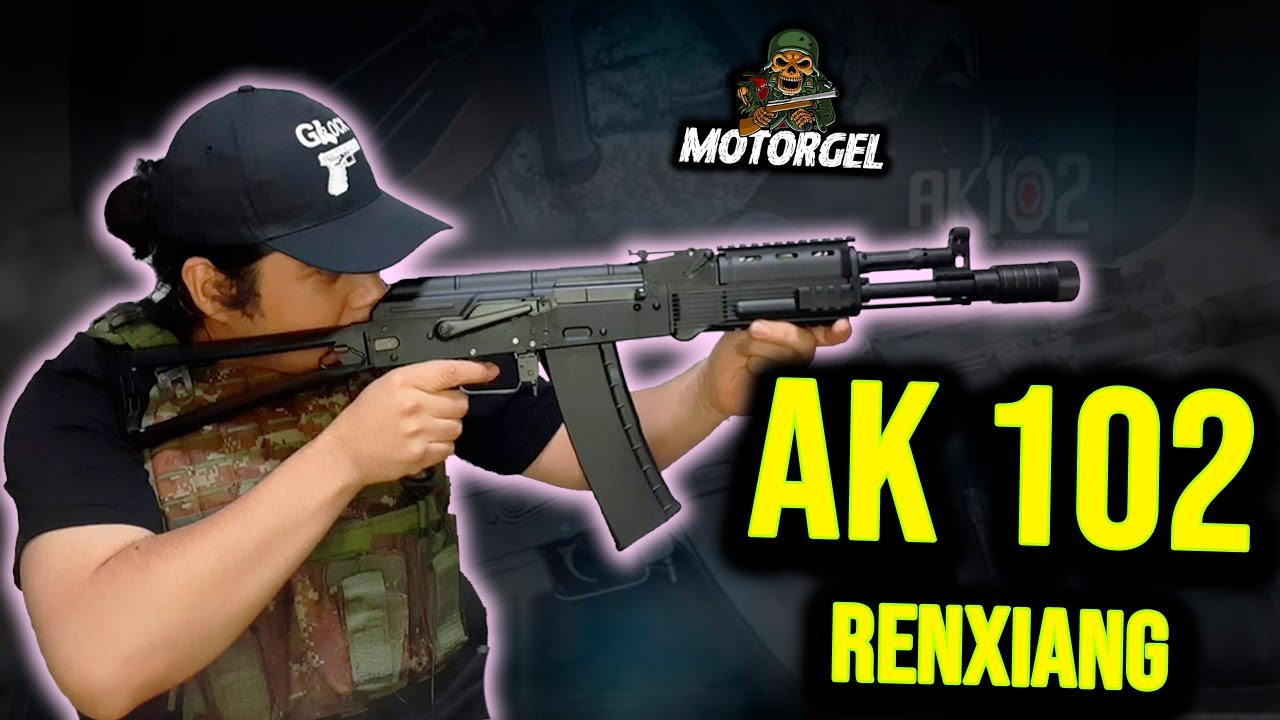 AK-102 RX 1:1 de hidrogel - (Review, unboxing prueba Gel blasters)