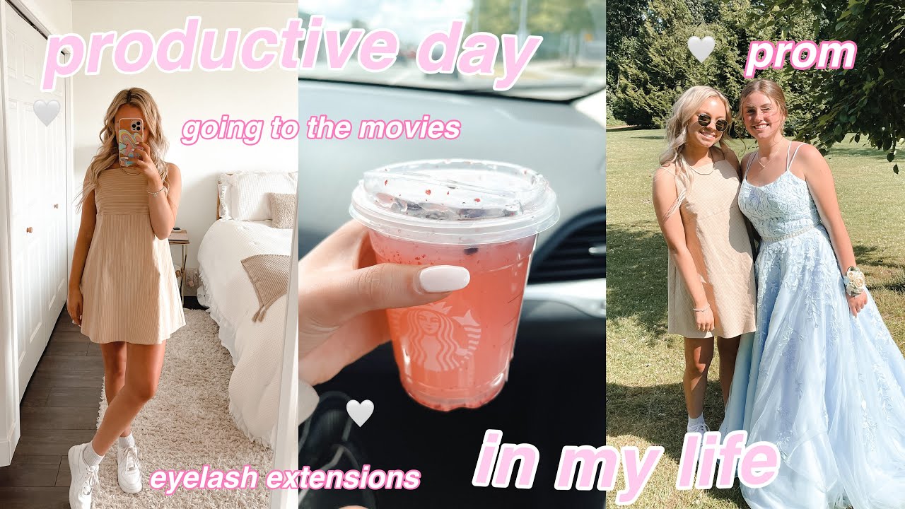 day in my life vlog | movies, prom, eyelash extensions, i found what?! in my starbucks drink