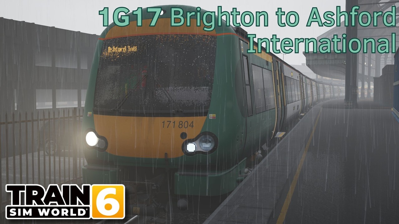 1G17 Brighton to Ashford International - East Coastway - Class 171 - Train Sim World 6