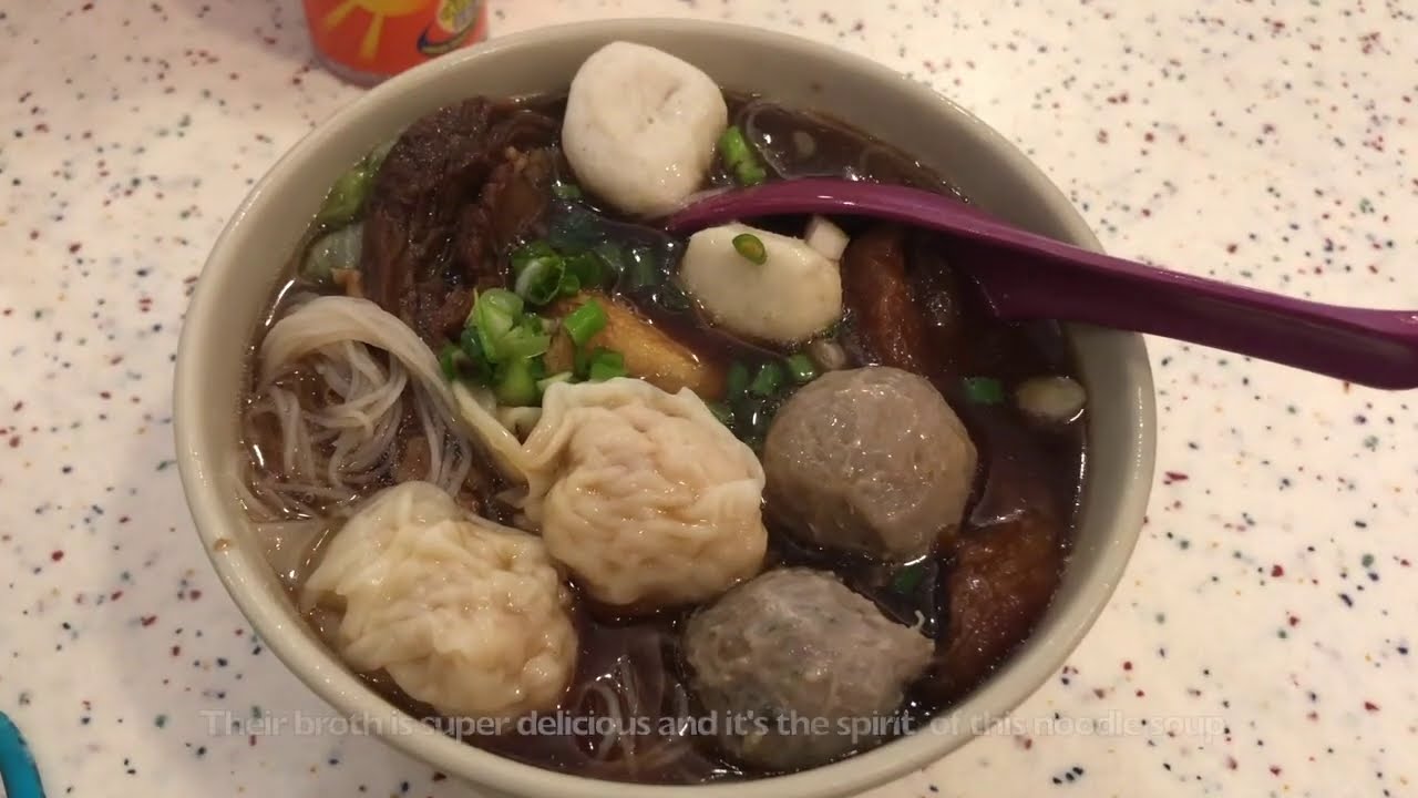 The famous Noodle Soup in Shau Kei Wan, Hong Kong