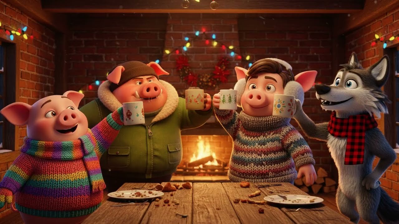 Three Little Pigs in a Winter Wonderland