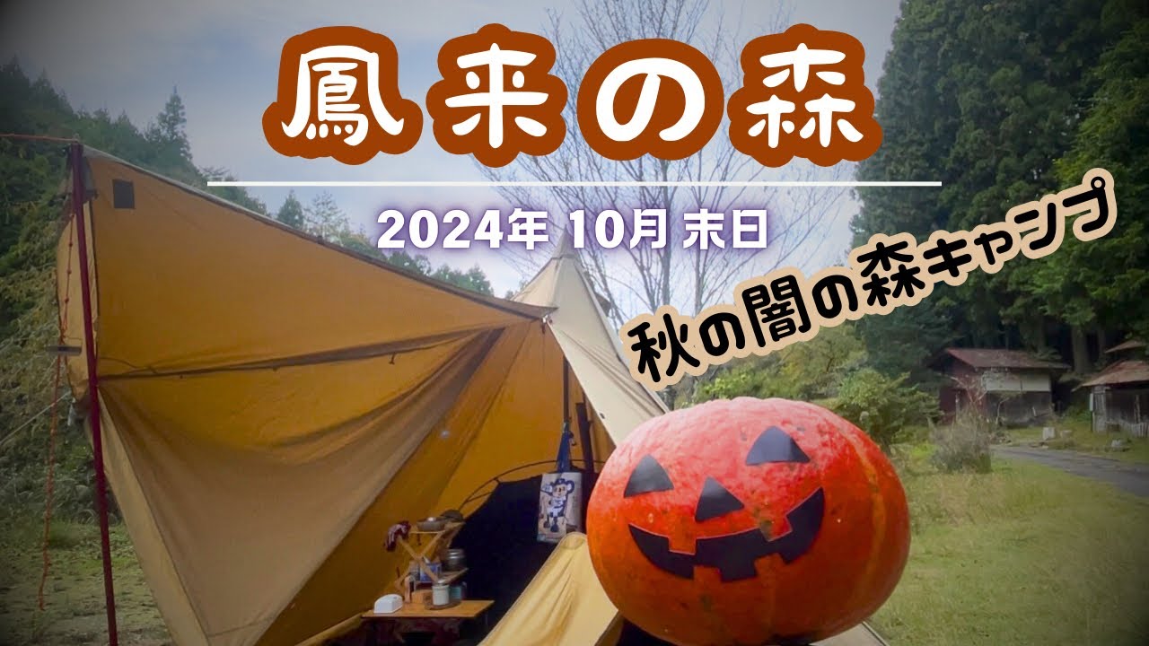 【中年 ソロキャンプ】鳳来の森キャンプ場にて、闇夜のハロウィンキャンプ！