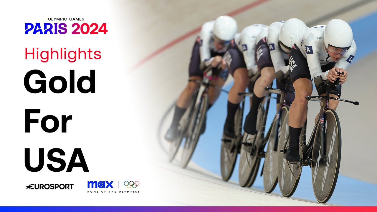 GOLD MEDAL For USA 🇺🇸🥇 Women's Team Pursuit #Paris2024 #Olympics