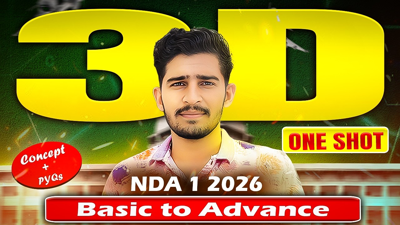 3D Geometry Zero to Hero 🚀 | NDA 1 2026 Maths One Shot | Rafale 1.0 Batch | Paramjeet Sir