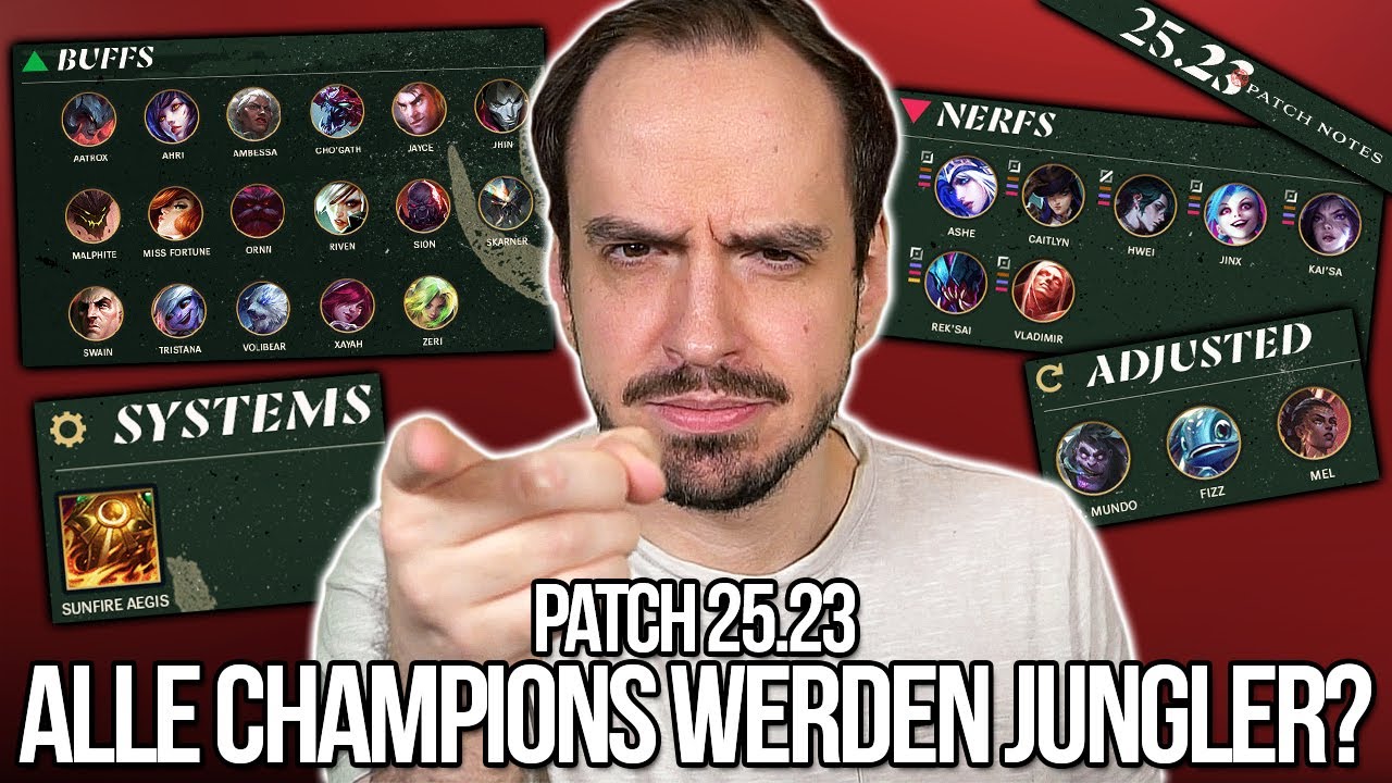 ALLE CHAMPIONS WERDEN JUNGLER? | Patch Notes 25.23 Rundown