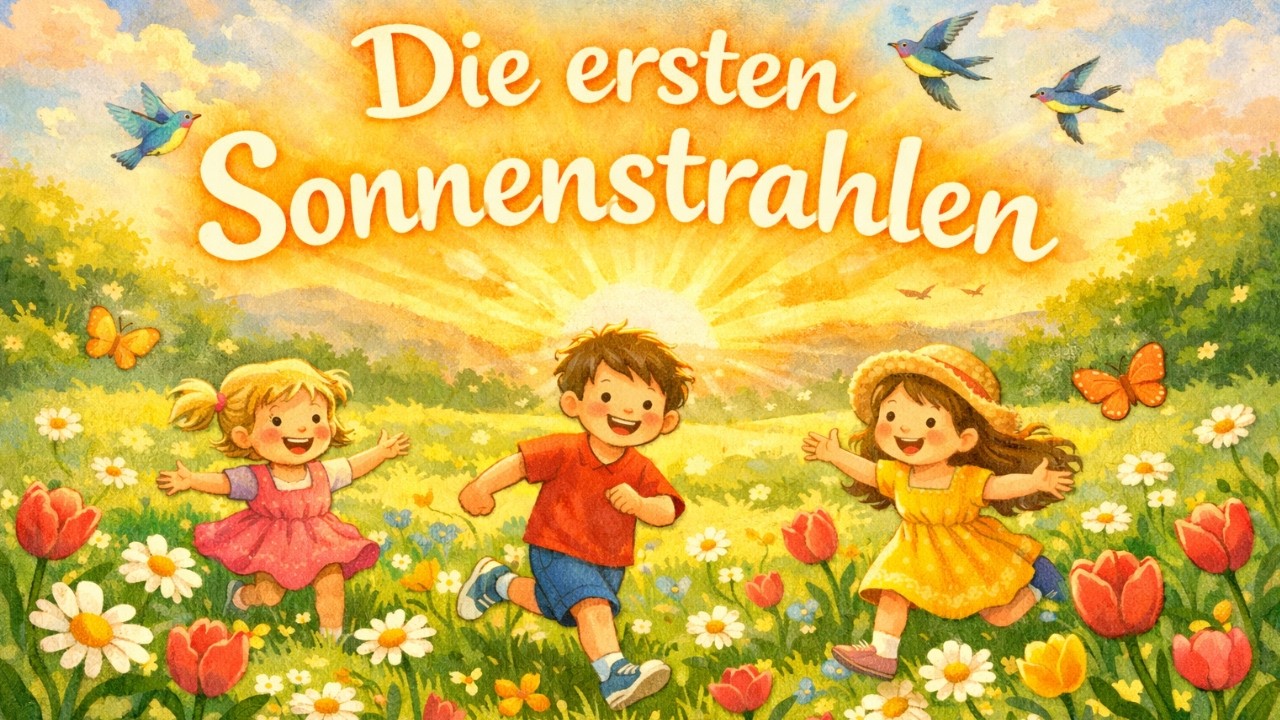 Die ersten Sonnenstrahlen dieses Jahr – fröhliches Frühlings-Kinderlied zum Mitsingen 🌞🌷