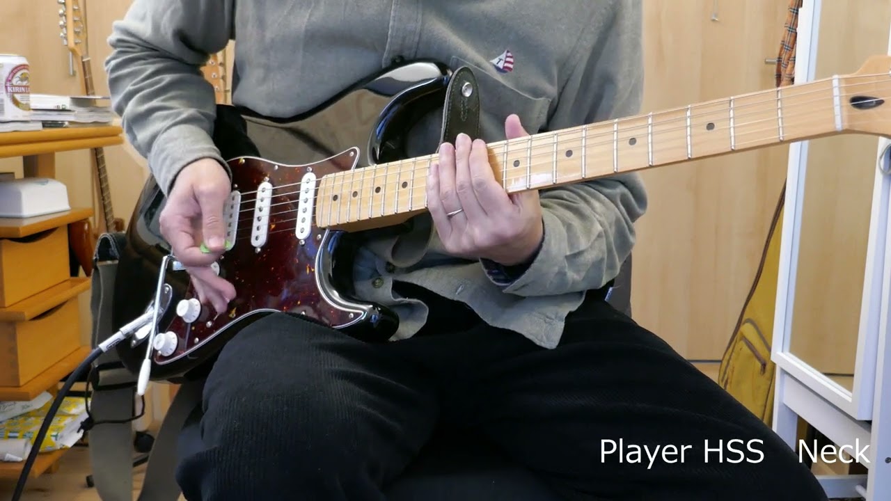 Fender Stratocaster MIM player series sound check   - clean & over drive