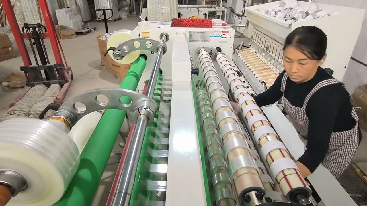 Semi-auto Bopp tape slitting machine 