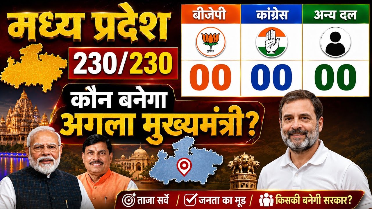 Madhya Pradesh assembly election 2028 exit Poll Modi vs Rahul Gandhi