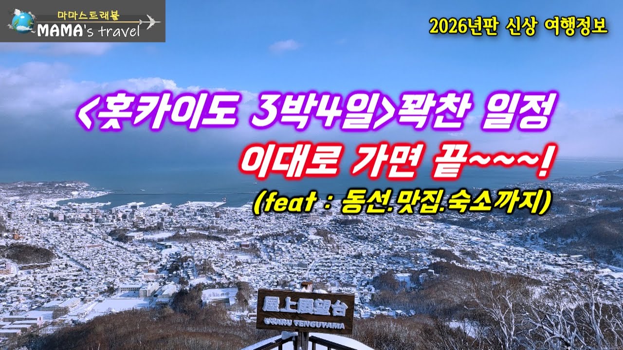 #411[일본 여행]삿포로 여행가기전 꼭보세요/겨울왕국 그자체/자유여행을 위한 최적의 동선 완벽 가이드/비에이 버스투어/오타루 당일치기까지