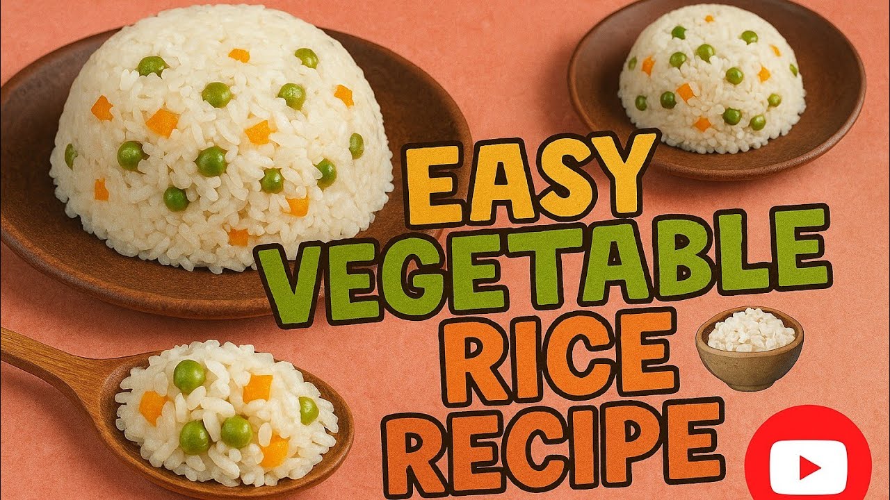 How To Prepare  White Rice (Rice & Vegetables) Easy Vegetarian and Vegan Meals - Ugandan Food