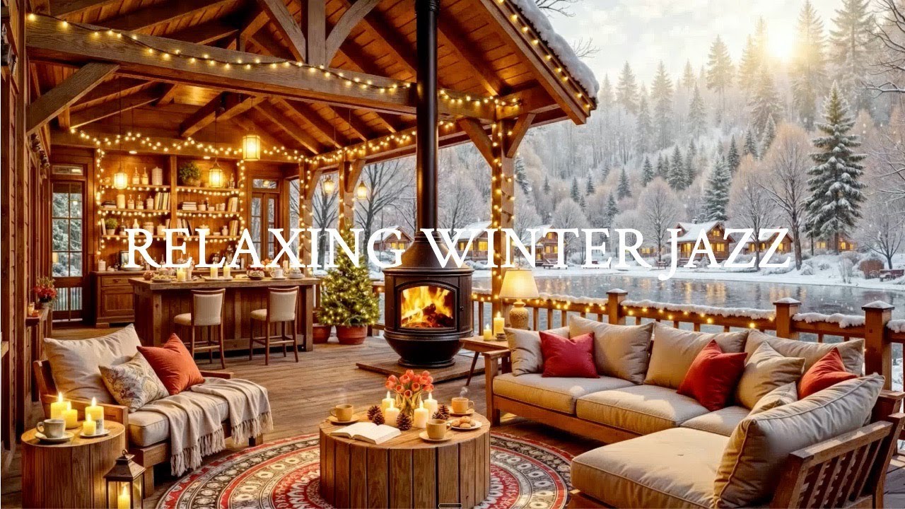 Cozy Winter Coffeehouse Ambience ❄️ Relaxing Winter Jazz For Focus, Study and Work