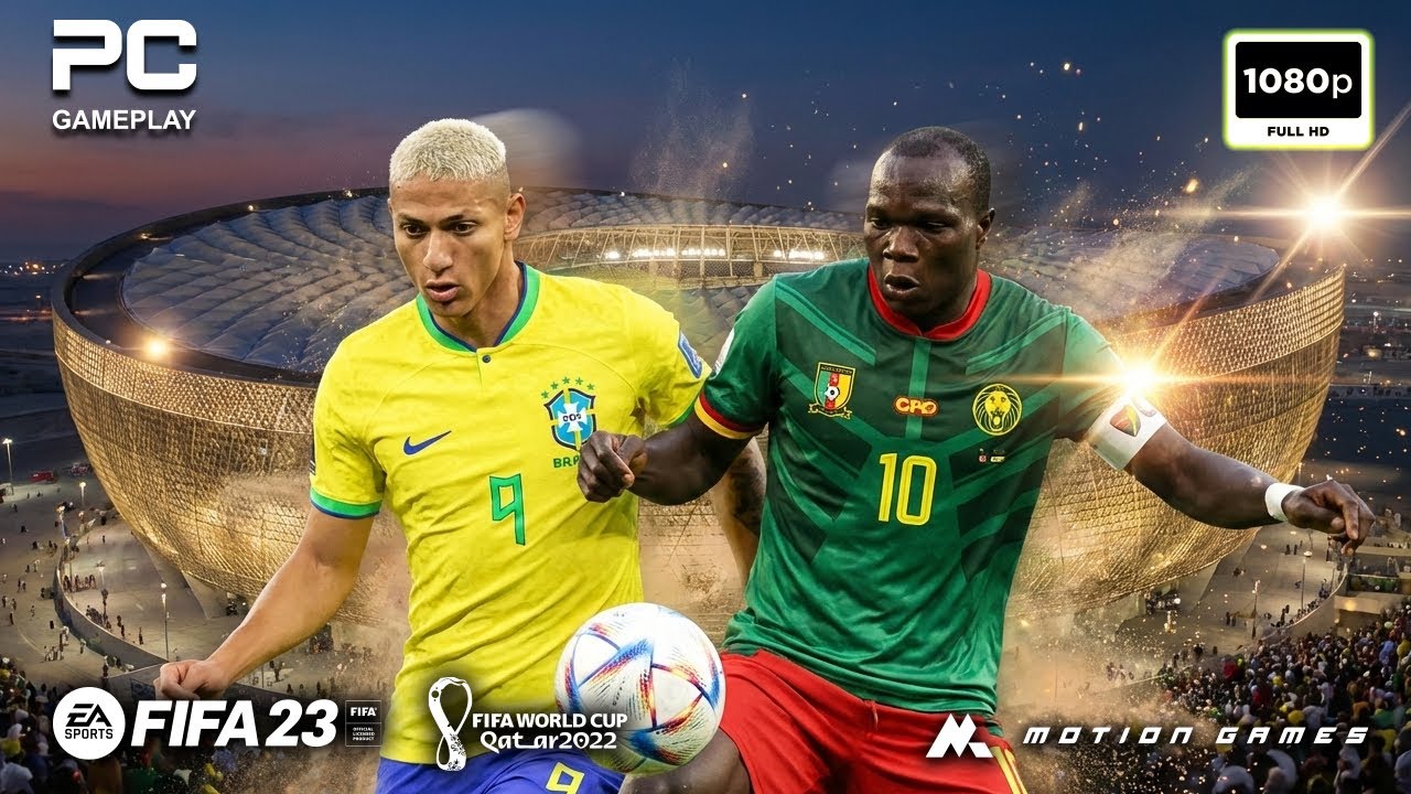 Бразилия против Камеруна | FIFA 23 Геймплей [1080p HD] Полный матч