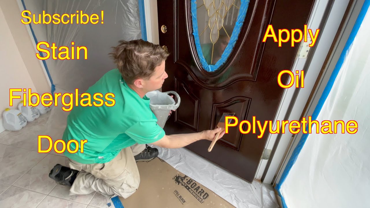 Stain Therma Tru Fiberglass Door with Minwax Oil Gel Stain (Part 3)