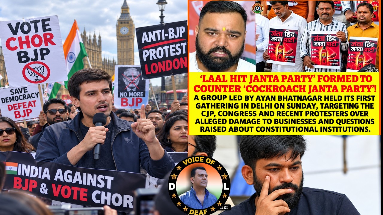 Indian YouTuber Dhruv Rathee leads anti-BJP protest in London..