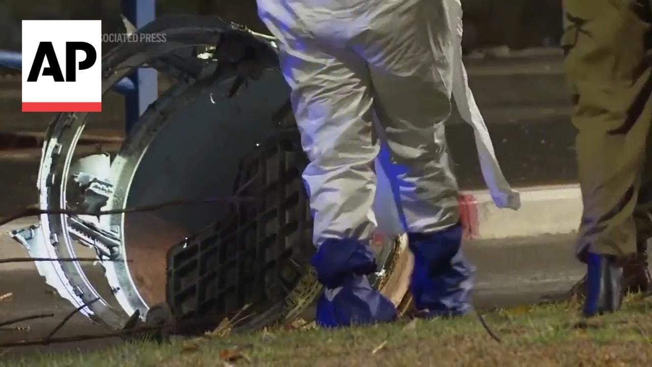 Security forces remove parts of Houthi missile intercepted by Israel