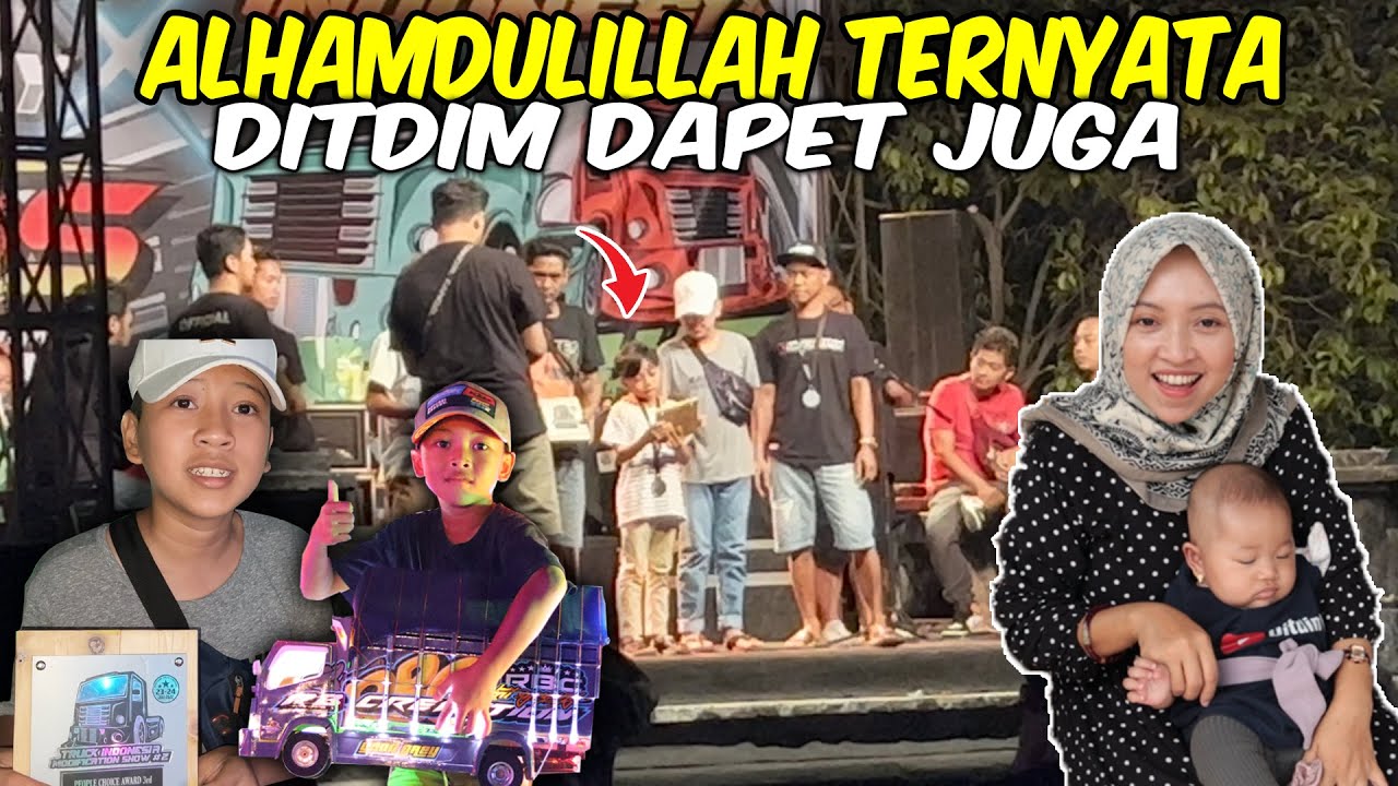 TRAGA DITDIM DAPAT JUARA!! PERTAMA SINOK LIHAT KONTES TRUK DAN KAK DIMAS MINTA BELI MINIATUR TRUK