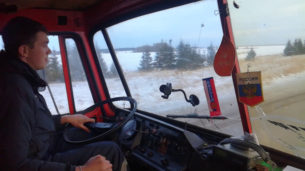 Tatra 815 V (1985) Татра бортовой кузов. На разгрузку. Cab view [Часть 1] 19.12.2017