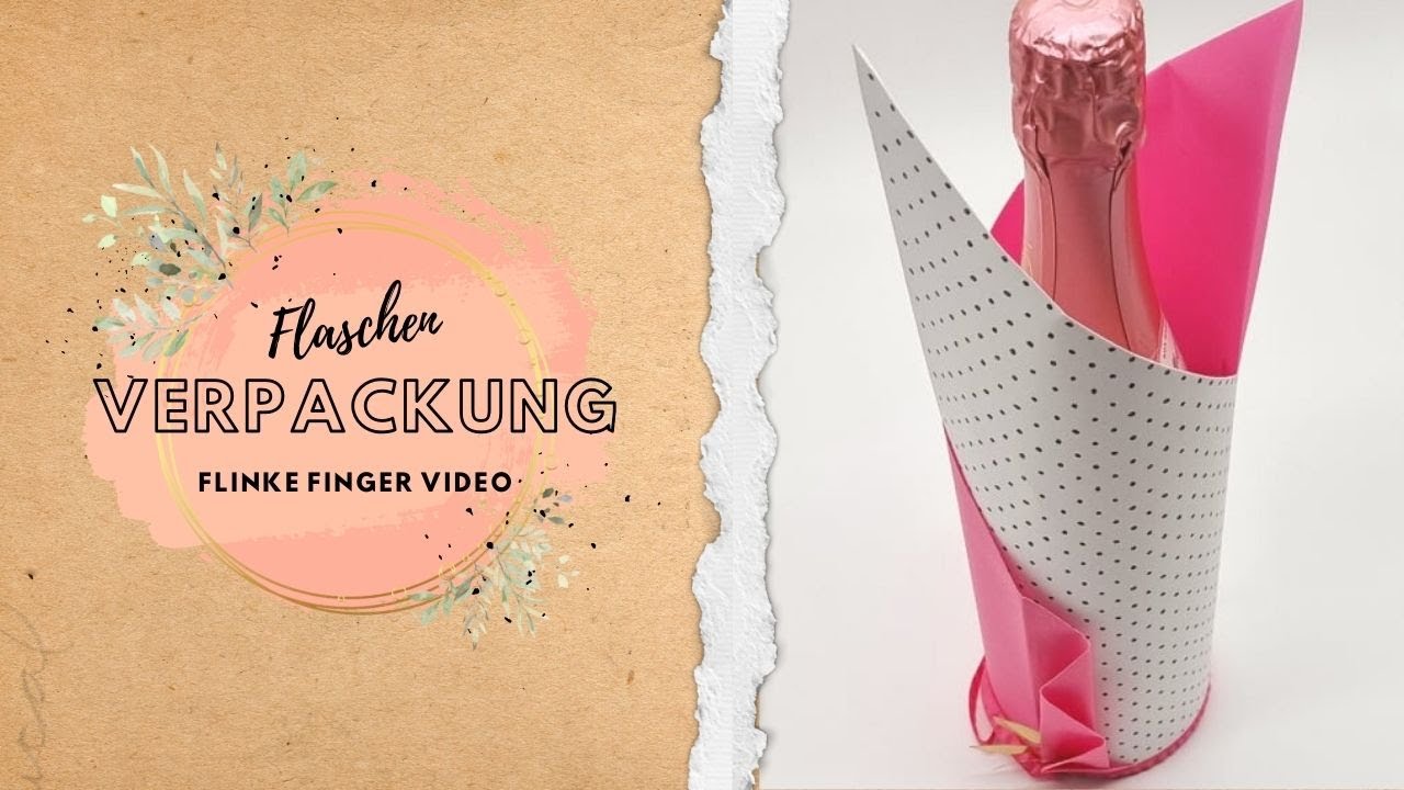 Flaschenverpackung mit Stampin Up I Schnelles Anleitungsvideo I DSP I Verpackung f&uuml;r Flaschen