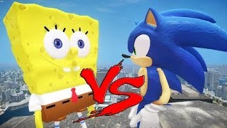 Sonic The Hedgehog Vs SpongeBob SquarePants EPIC BATTLE