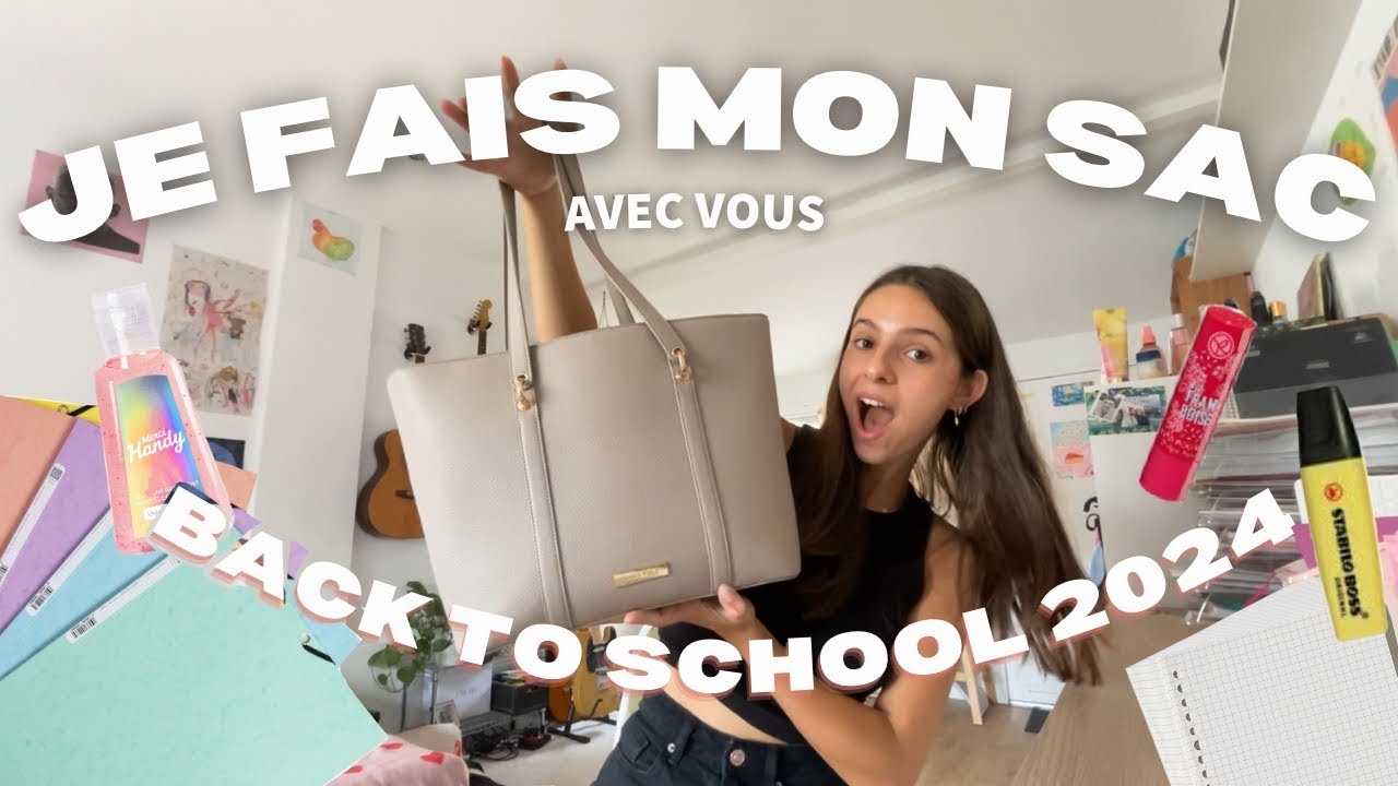 JE FAIS MON SAC DE COURS AVEC VOUS *LYCÉE 👜📚📓🎀! BACK TO SCHOOL 2024 what’s in my bag 💼