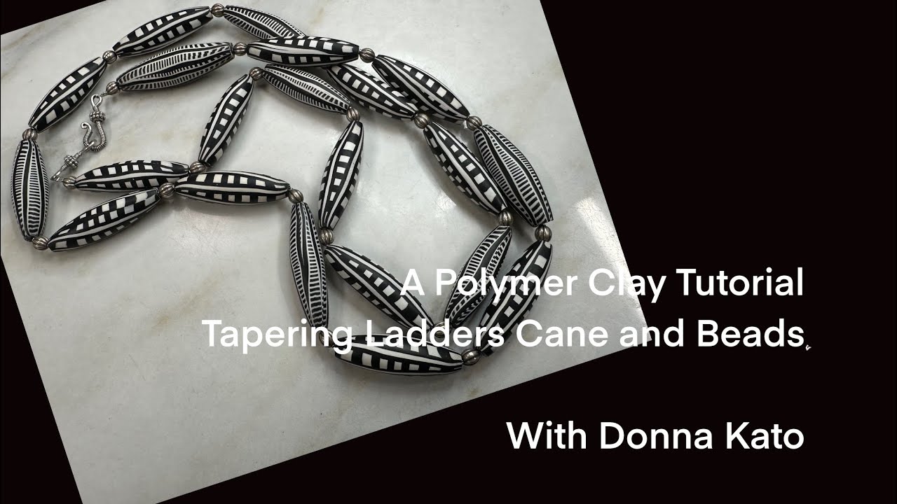 A Polymer Clay Tutorial: The Tapering Ladders Cane and Beads