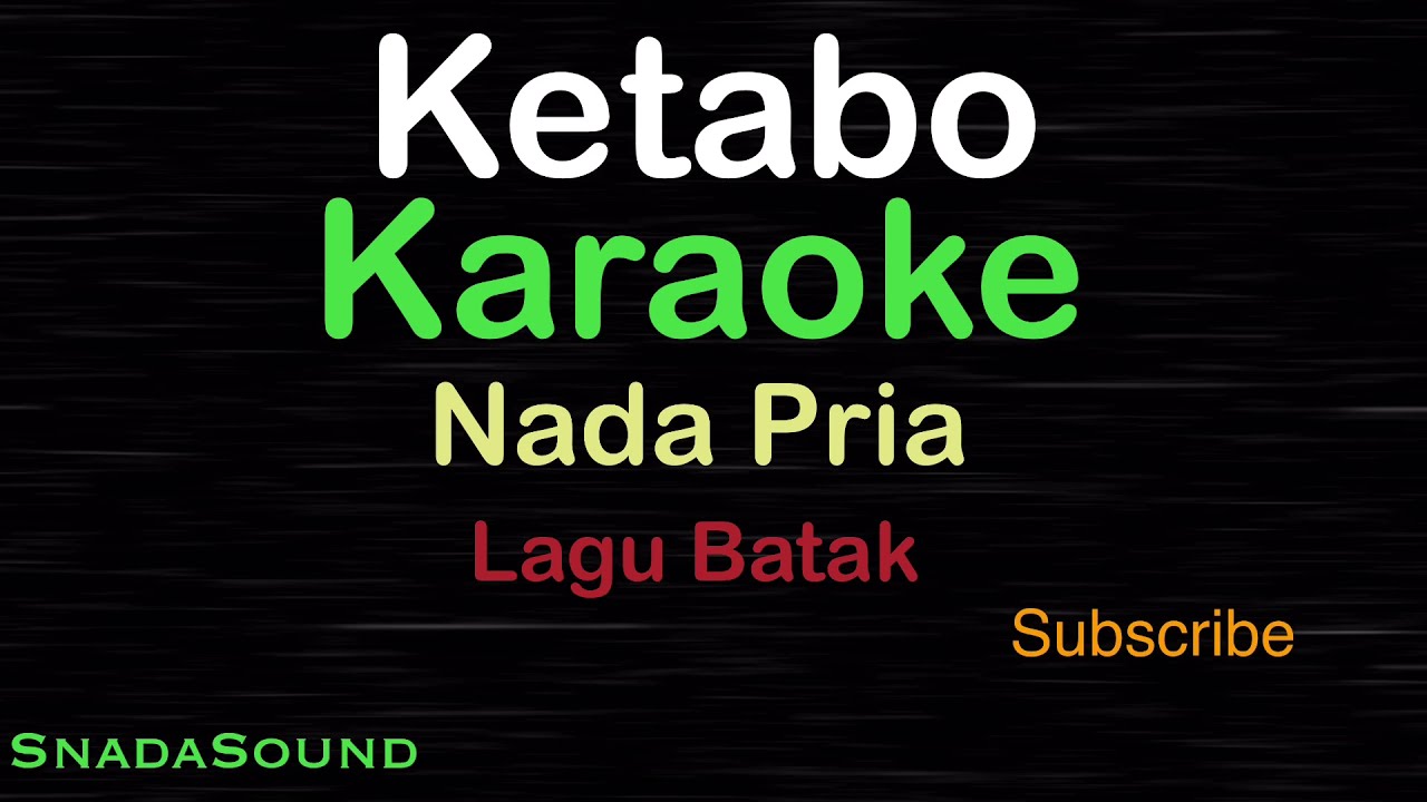 KETABO-Lagu Batak |KARAOKE NADA PRIA​⁠ -Male-Cowok-Laki-laki@ucokku