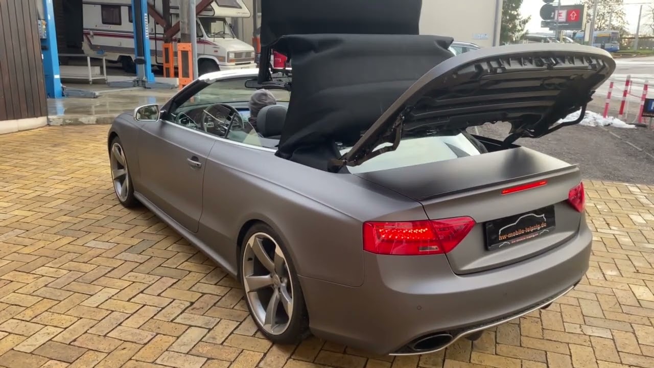 Audi RS5 Cabrio Verdeck &ouml;ffnen und schlie&szlig;en